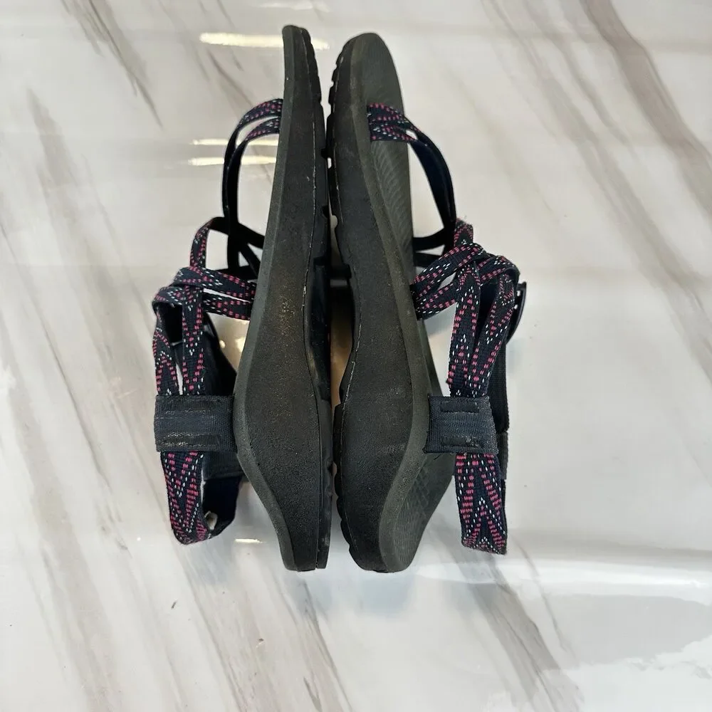 Chaco ZX2 Ecotread Dagger Berry & Navy Blue Athletic Strappy Sandal Women's Sz 8